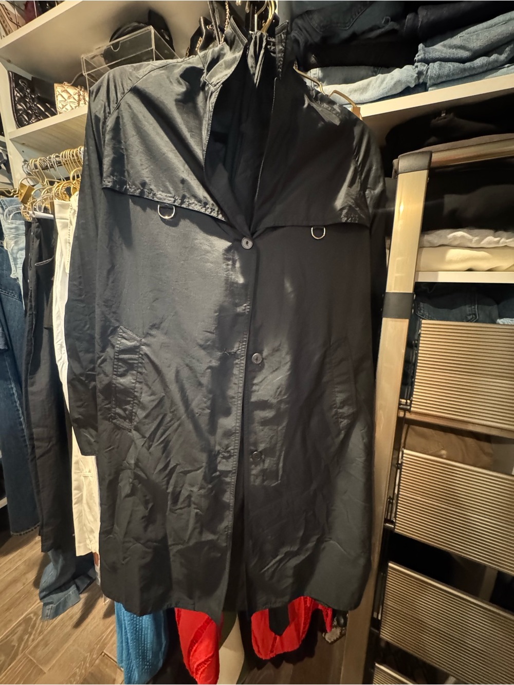 Women's Black Trench Coat - Lightweight Classic Style